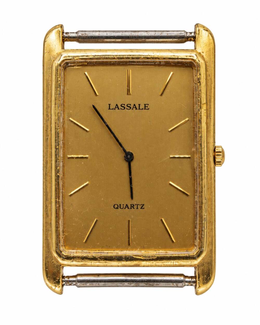 Vintage Seiko Lassale Quartz Gold Tone Tank Watch 2F50-6379